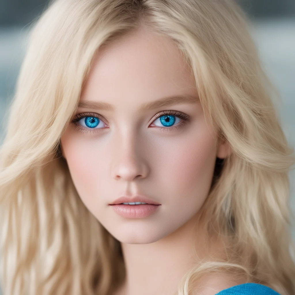 aiblonde girl%2C blue eyes