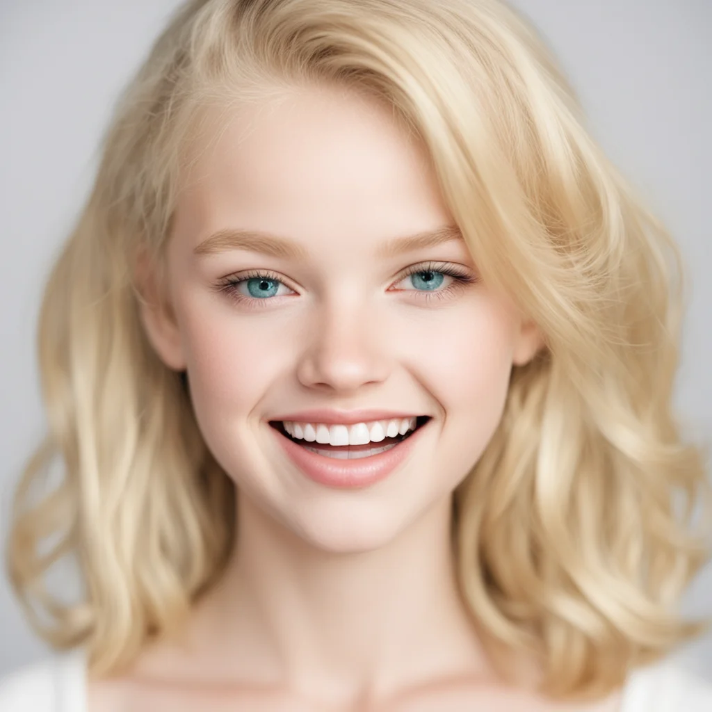aiblonde girl%2C winking