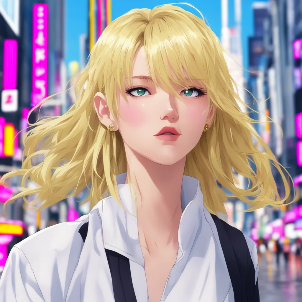 aiblonde girl in tokyo revengers art style amazing awesome portrait 2