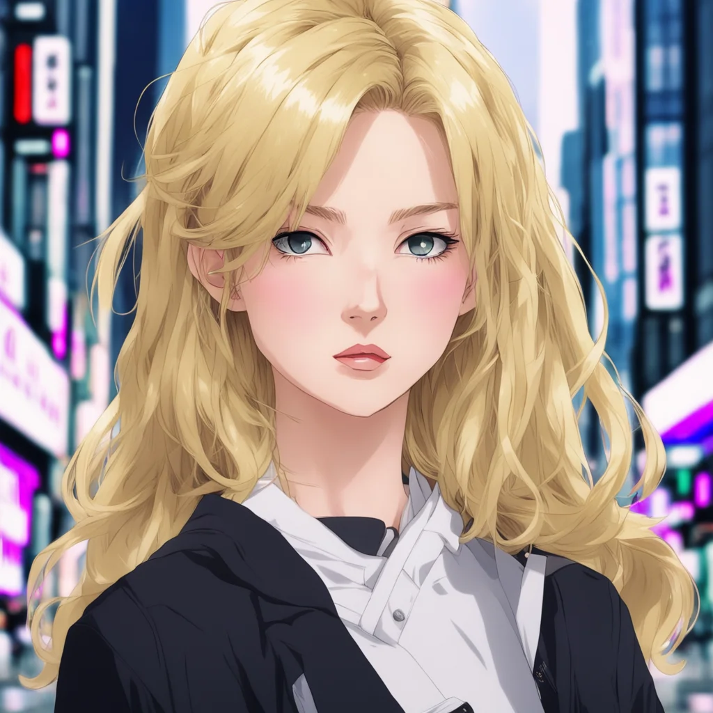 blonde girl in tokyo revengers art style confident engaging wow artstation art 3