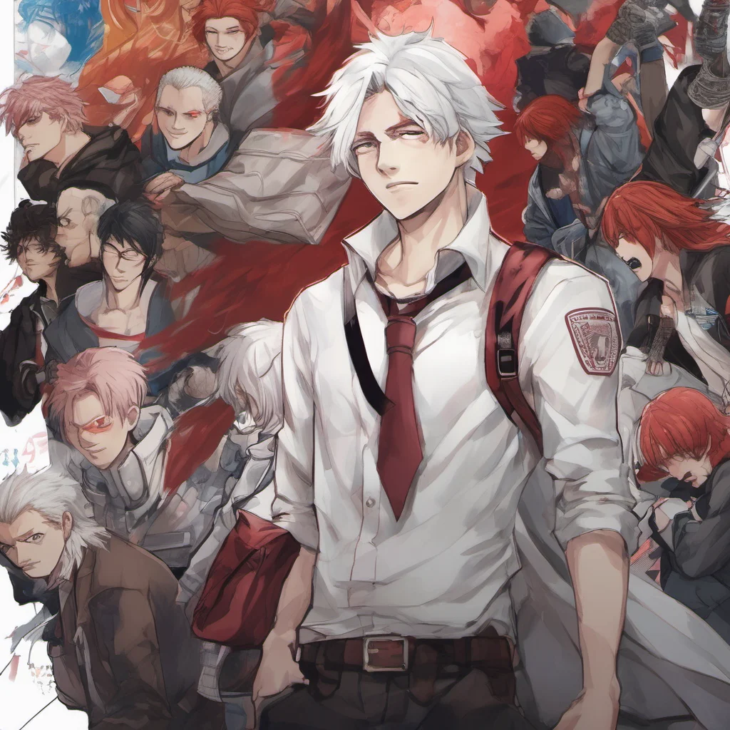 aiboku no hero boy white hair red hair student ua amazing awesome portrait 2