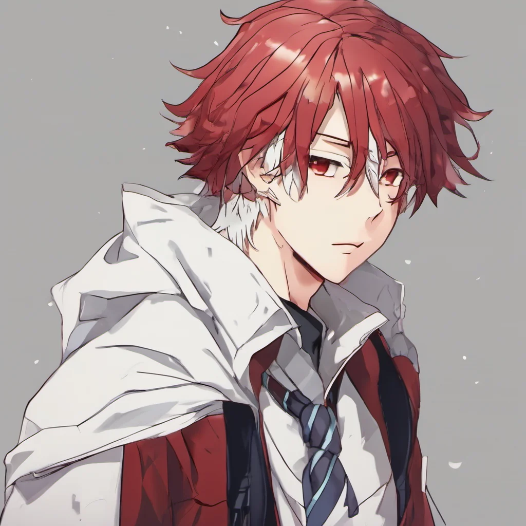 aiboku no hero boy white hair red hair student ua confident engaging wow artstation art 3