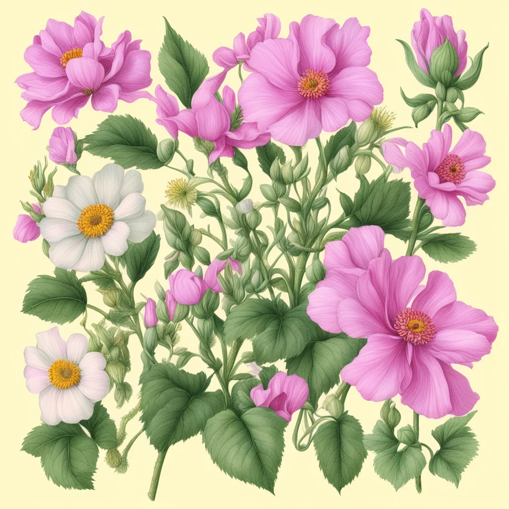 aibotanical illustration epic flowers good looking trending fantastic 1