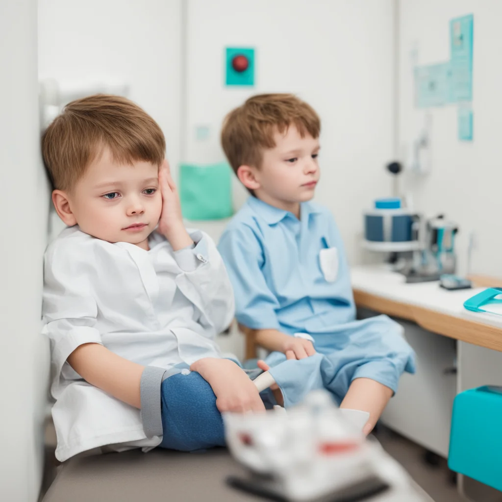 boy at a doctor room 