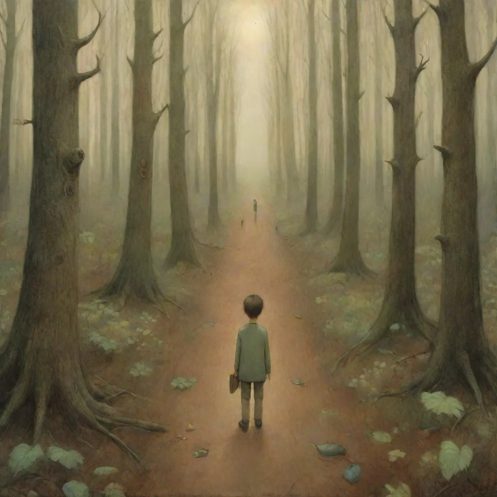 boy in the woods by shaun tan