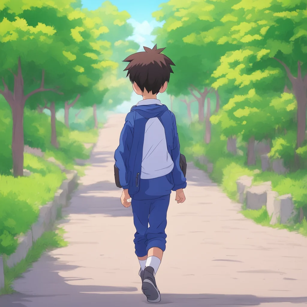 aiboy walking to school%2C anime confident engaging wow artstation art 3