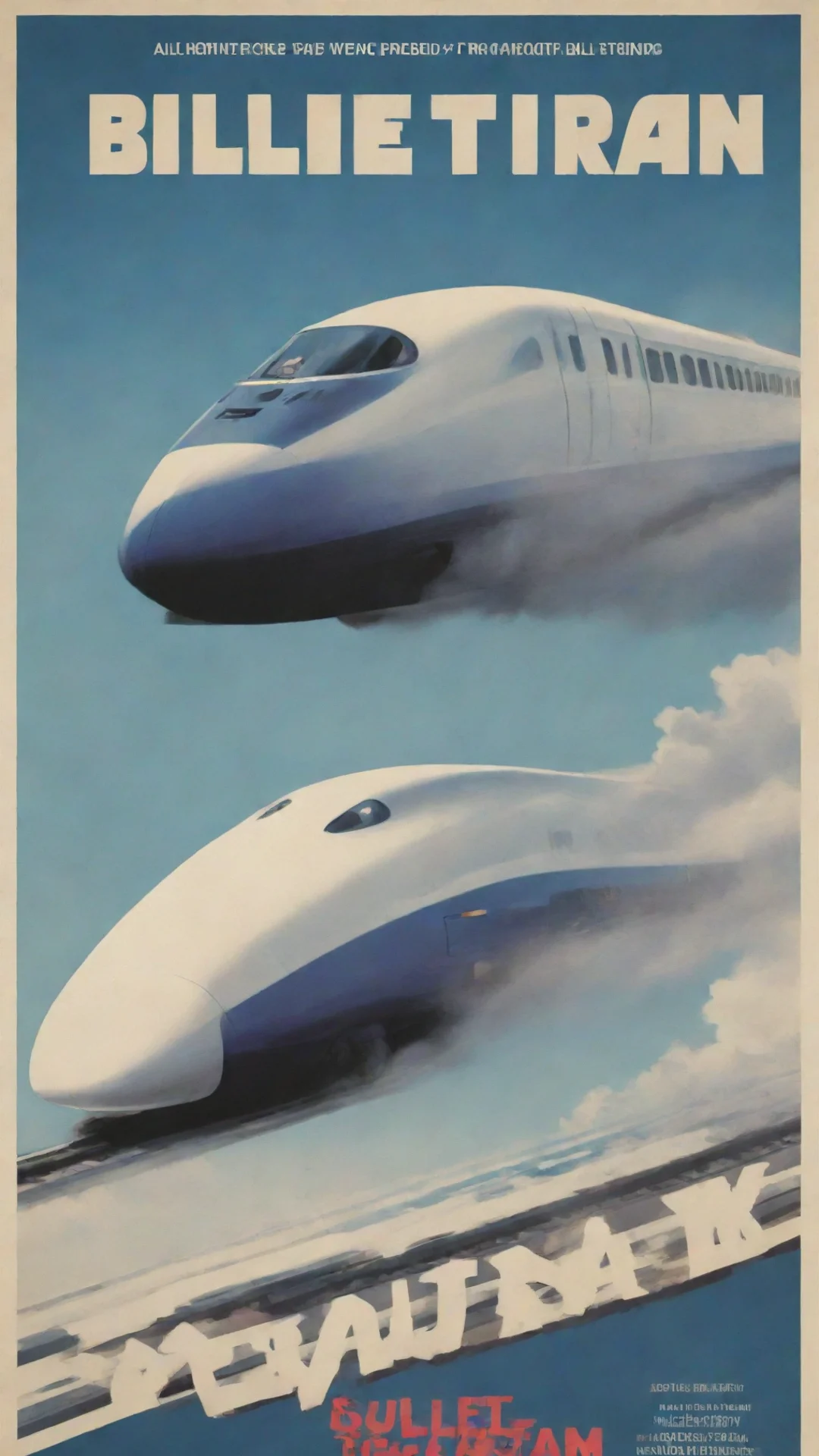 aibrian miller styled bullet train movie poster  tall