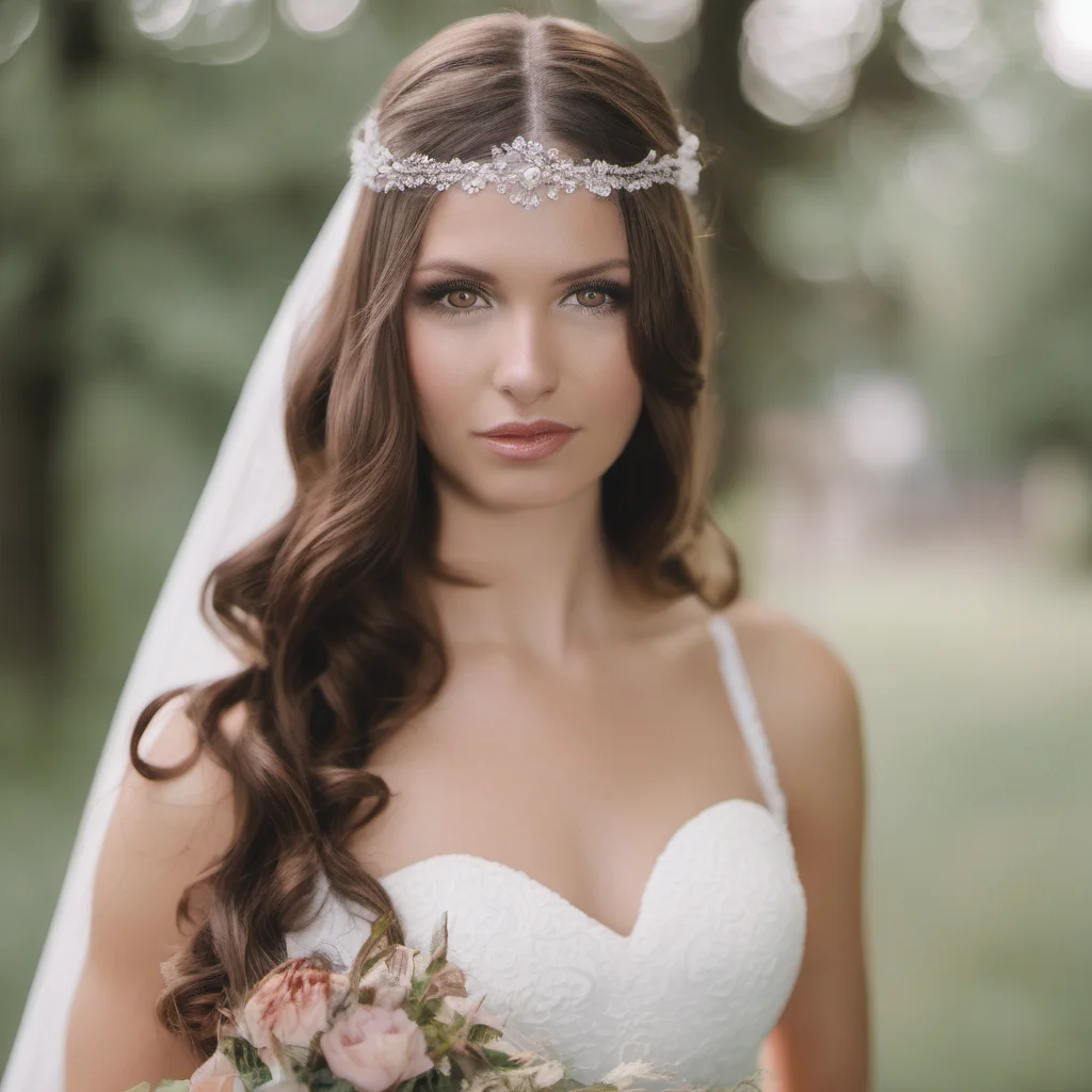 aibrown hair red eyes bride amazing awesome portrait 2