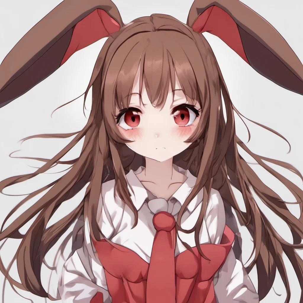 brown hair red eyes bunny suit confident engaging wow artstation art 3