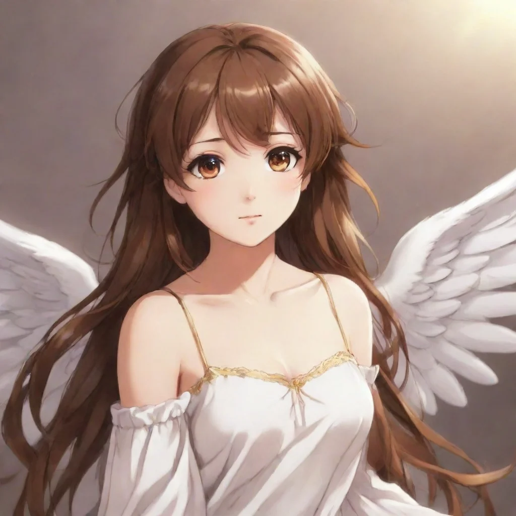 aibrown haired anime angel
