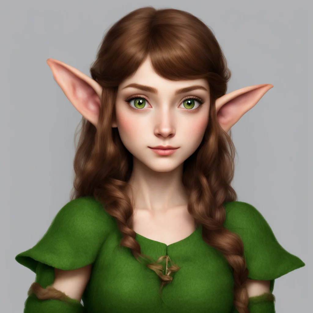aibrown haired elf