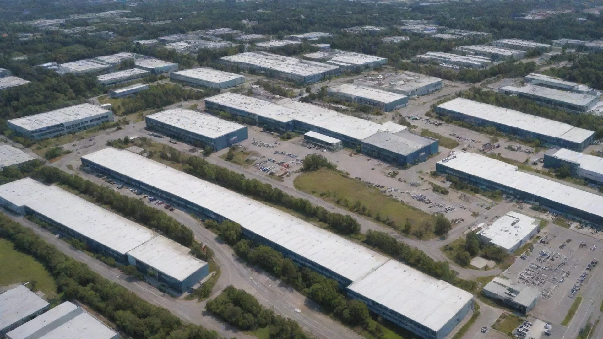 business park aerial view  wide