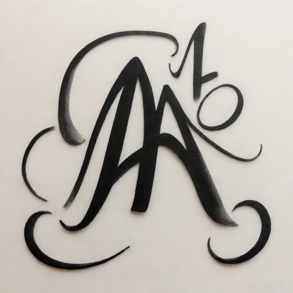 aicalligram with letters amg