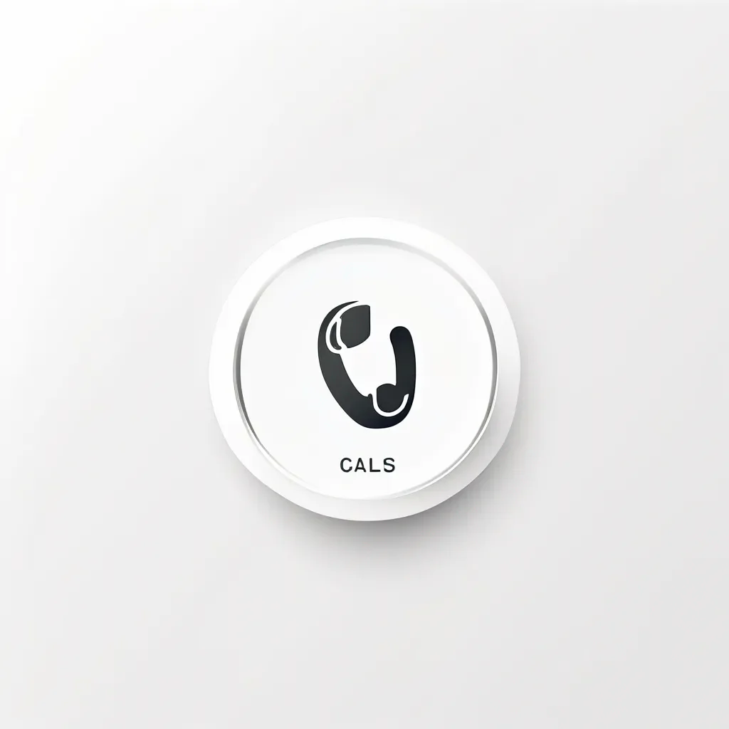 aicalls ring icon logo simple minimalistic phone call app logo white background clean elegant good looking trending fantastic 1