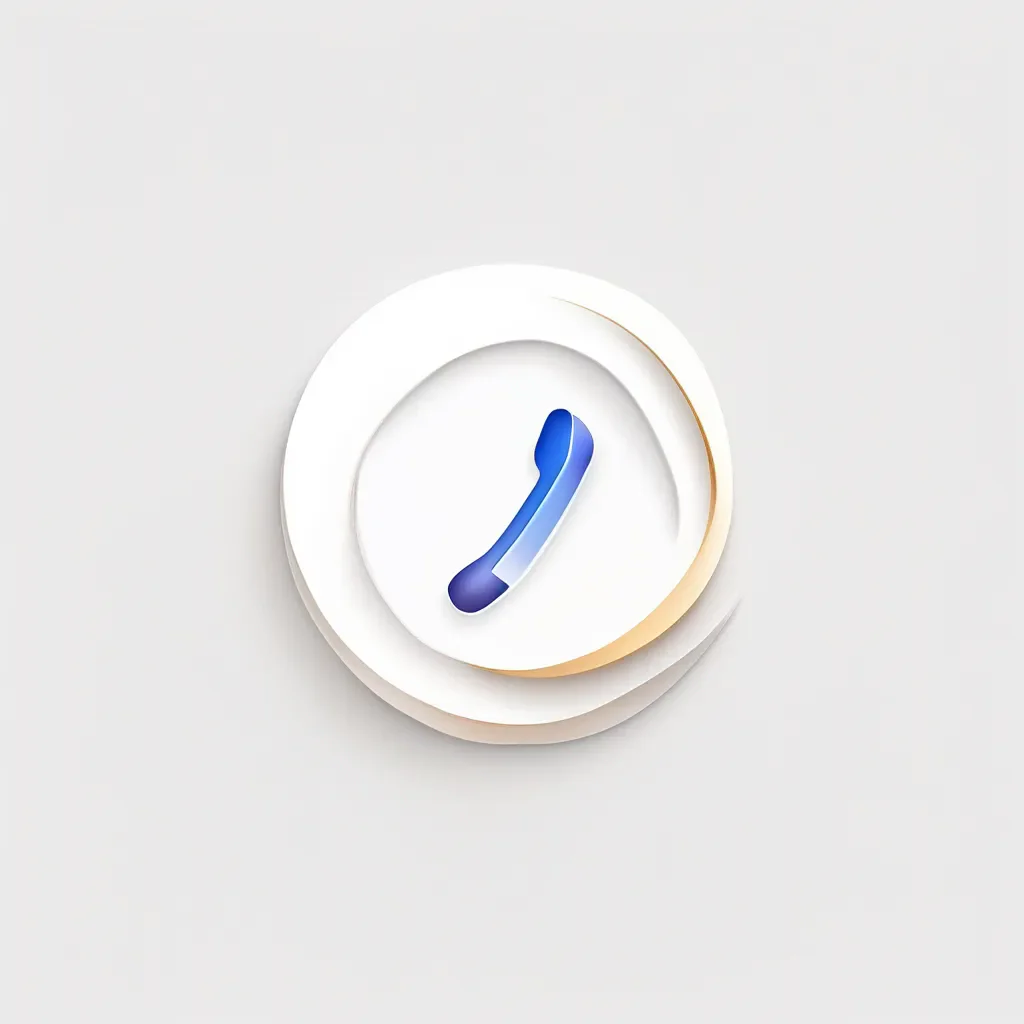 aicalls ring icon logo simple minimalistic phone call app logo white background clean elegant