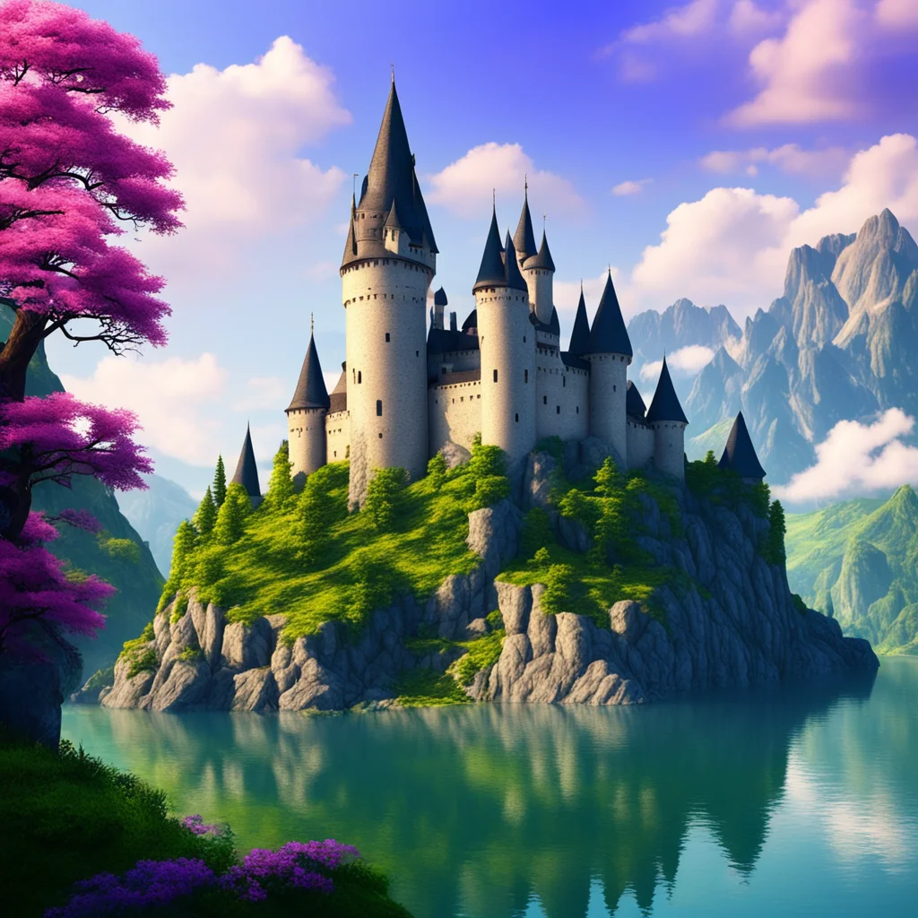 calm beautiful castle in a relaxing environment calm colors beauty scenery so epic