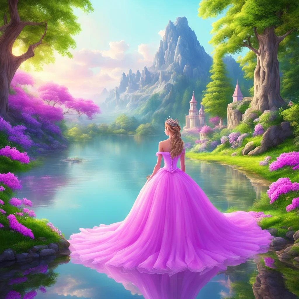 aicalm beautiful princess in a relaxing environment calm colors beauty scenery