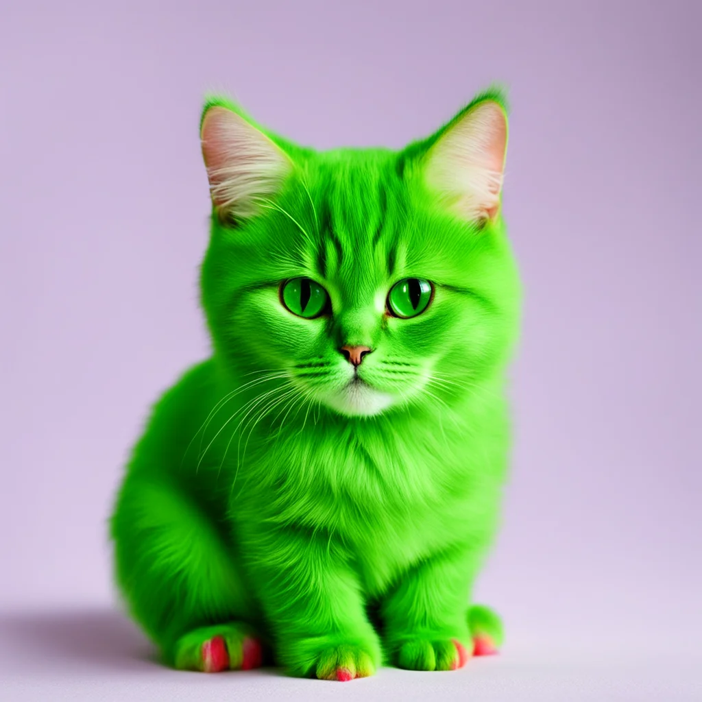 candy apple green cat confident engaging wow artstation art 3