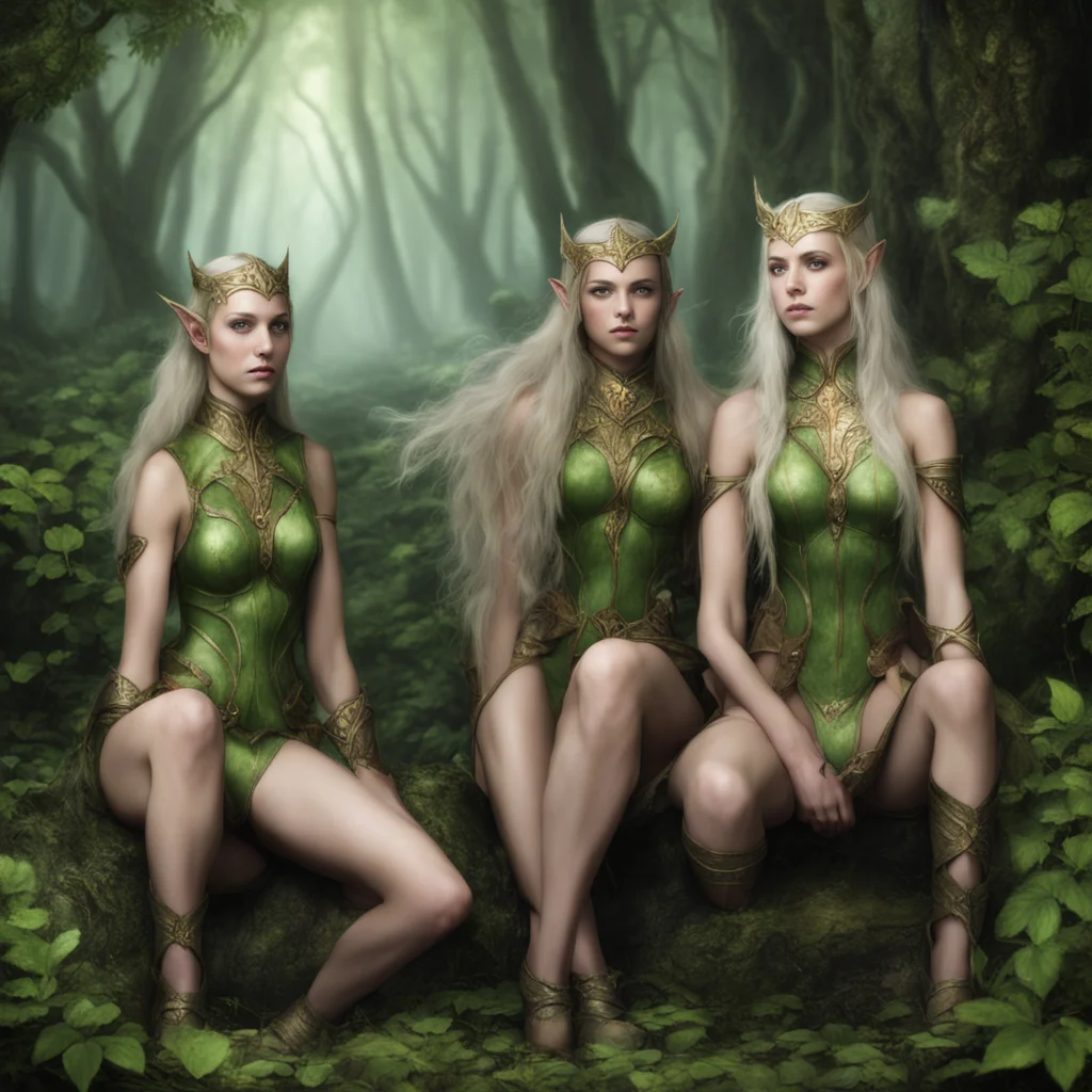 aicaptured elven maidens confident engaging wow artstation art 3