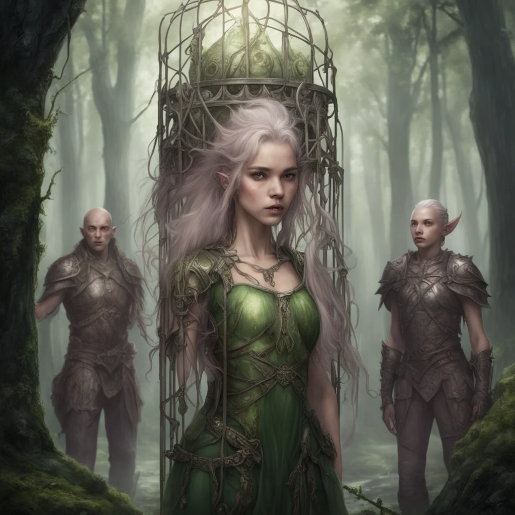 captured elven princess carried in cage by giants good looking trending fantastic 1