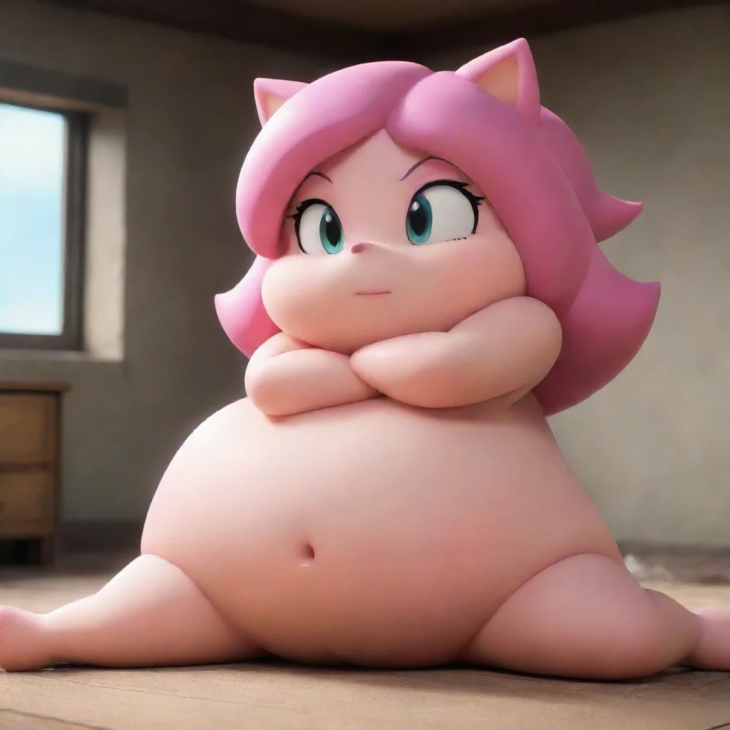 cartoon amy rose belly inflation 