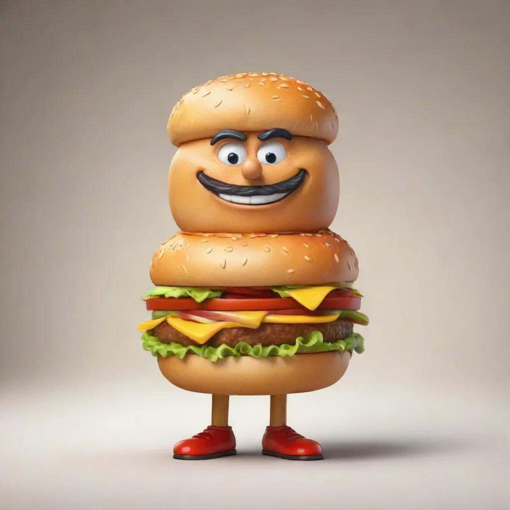 aicartoon cheeseburger man