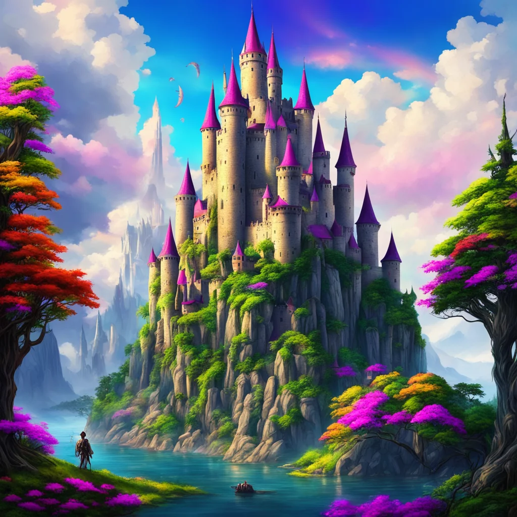 castle epic standing tall colorful world fantasy