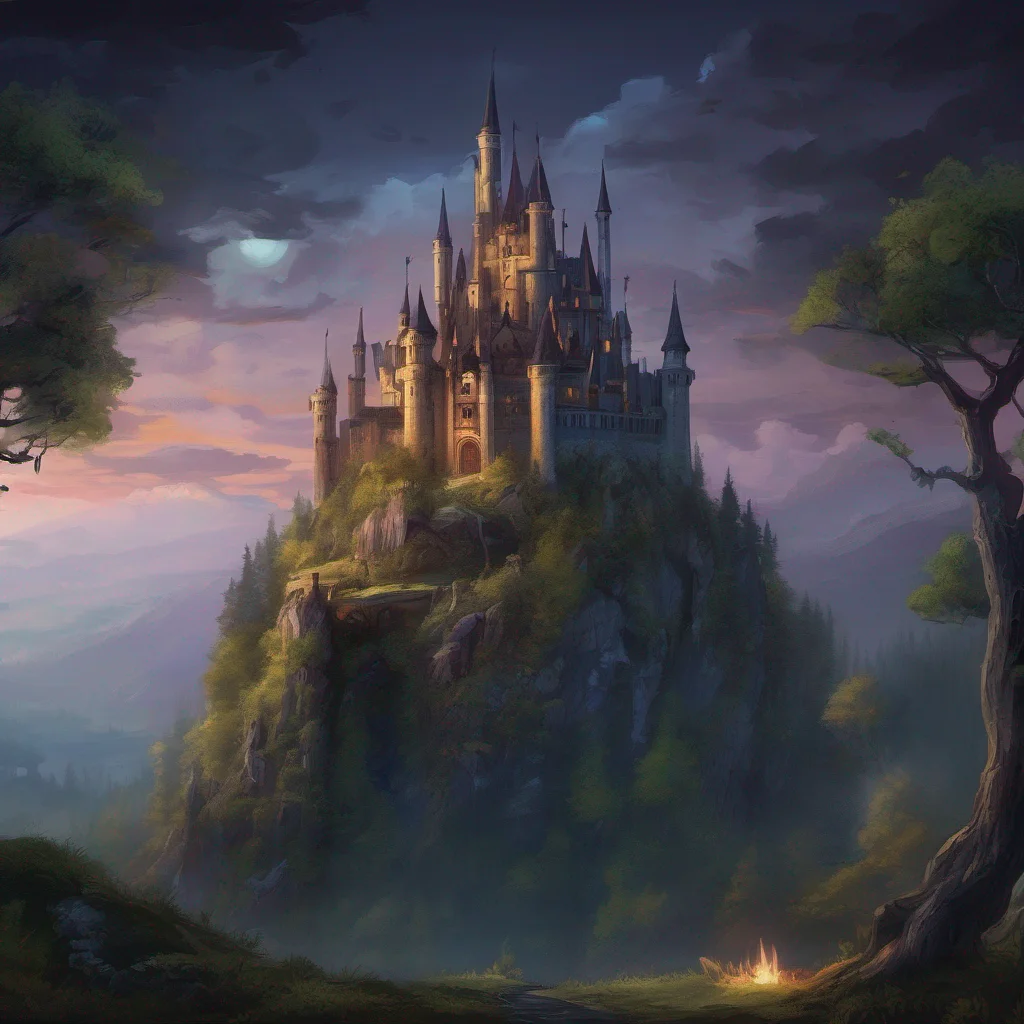 castle forest landscape fantasy art night good looking trending fantastic 1