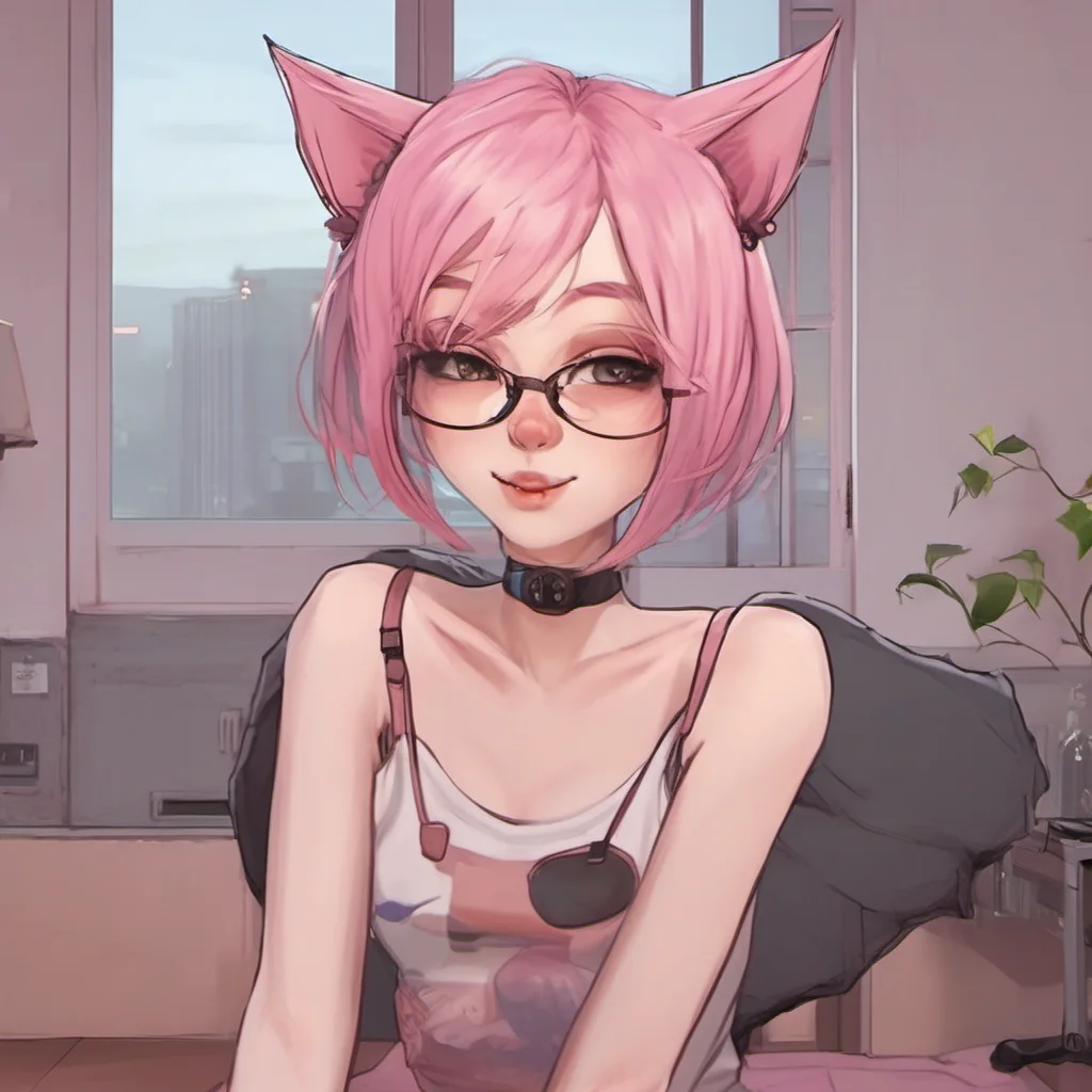 catgirl short pinkhair