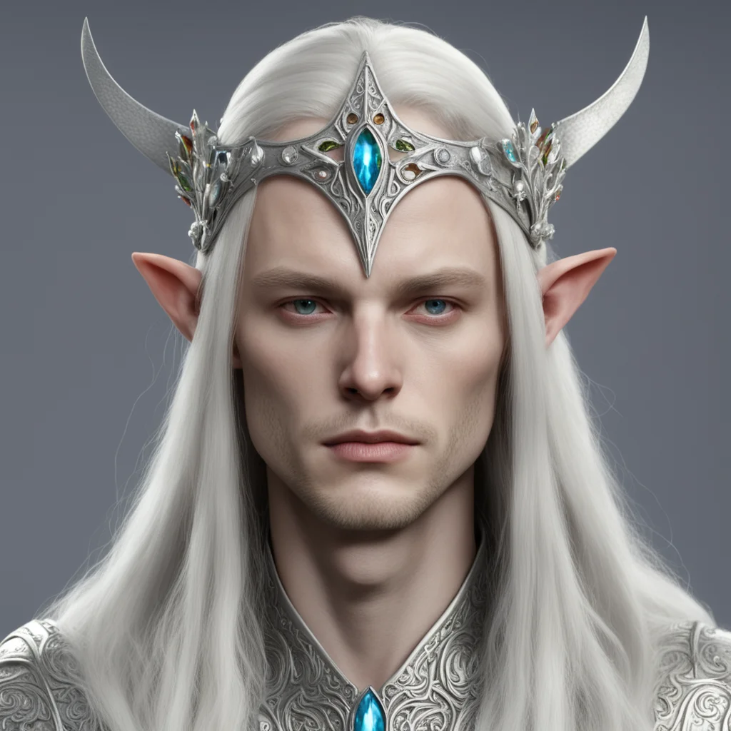 celeborn wearing small silver circlet with jewels amazing awesome portrait 2