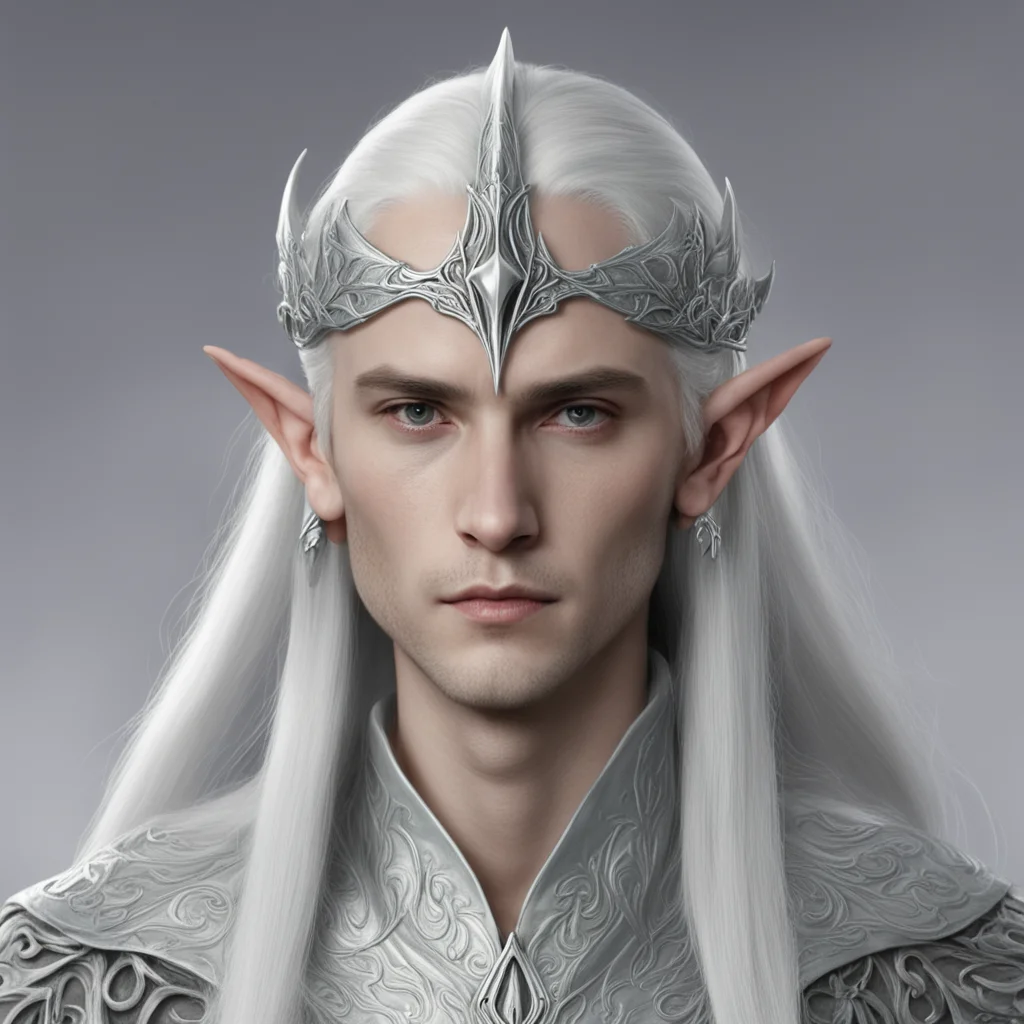 aiceleborn with silver sindar elven circlet amazing awesome portrait 2
