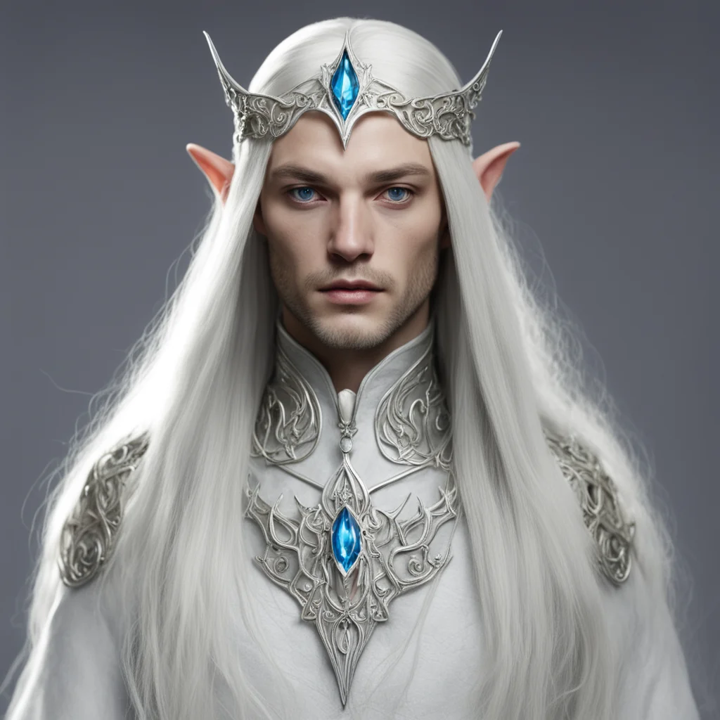 celeborn with silver sindar elven circlet with jewels