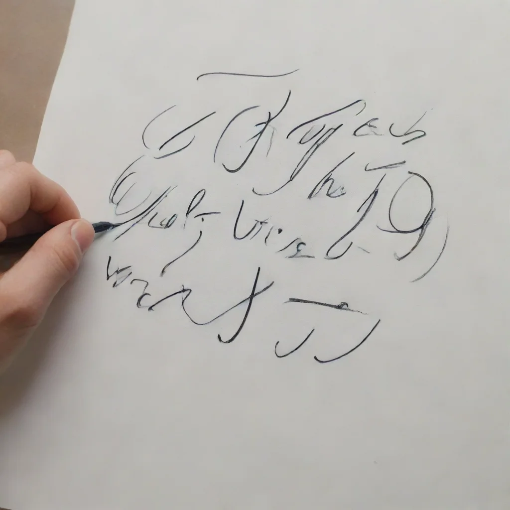 aichaotic handwriting of unconcentrated person