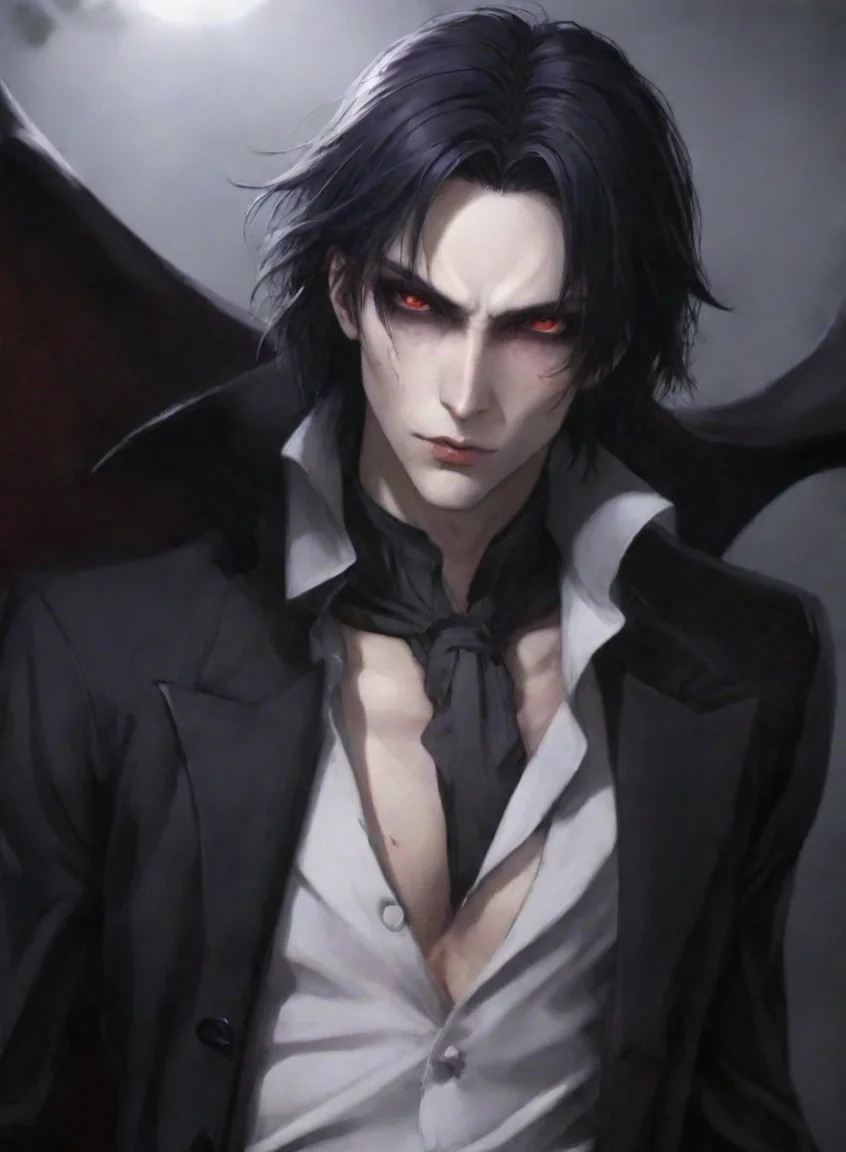 aicharacter attractive hd anime art vampire man detailed portrait43