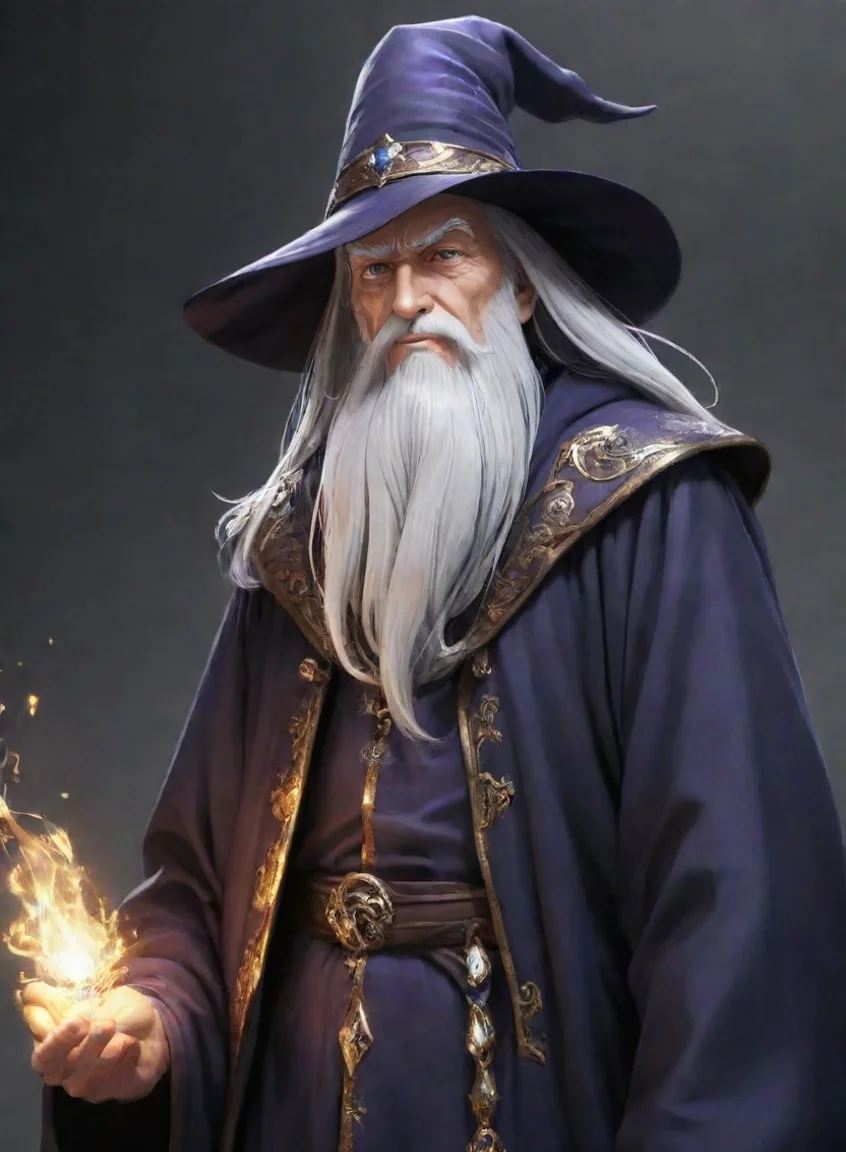 aicharacter old wizard hd anime art man  epic detailed portrait43