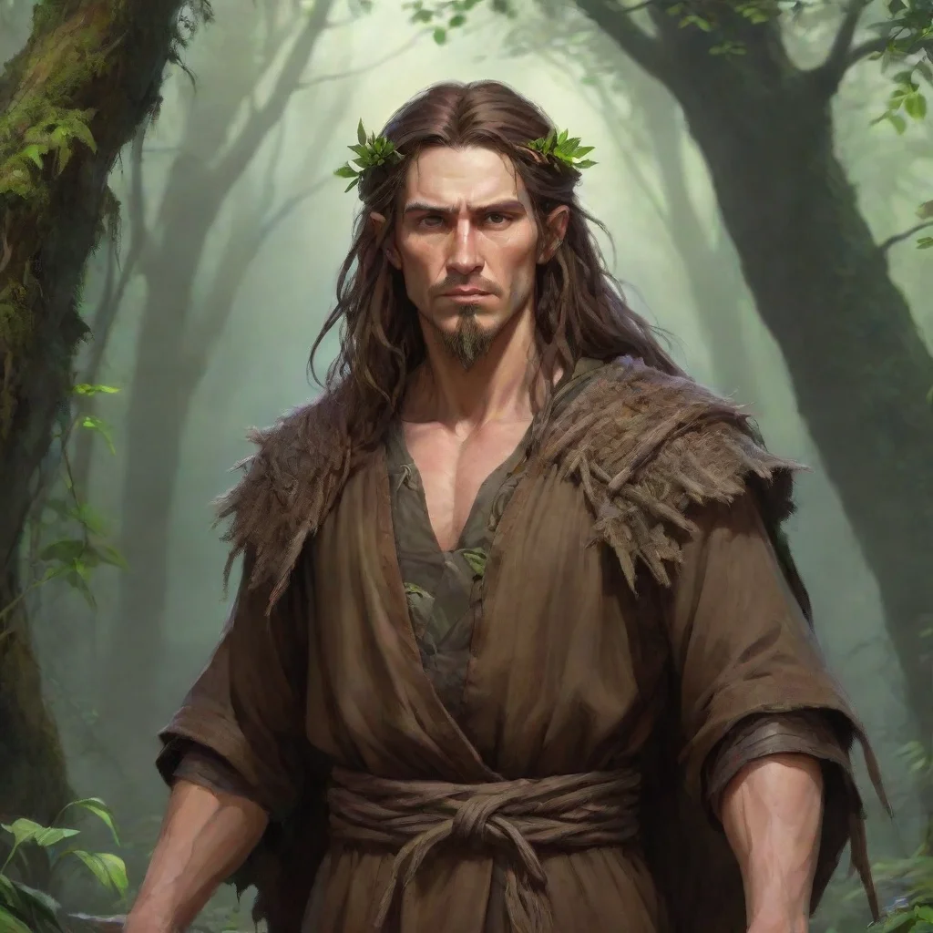 character portrait A strange figure approaches who appears to be a druid Can I help you A strange figure approached you dressed like a druid seemingly from ancient times The person probably a male h