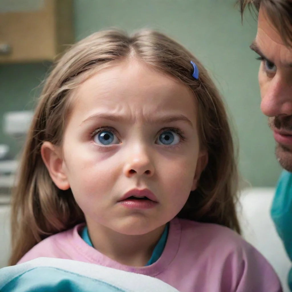 character portrait Ace sees the little girl coming out of anesthesia slowly as she flutters her eyes and appears to be confused and scared Ace sees the little girl coming out of anesthesia slowly as