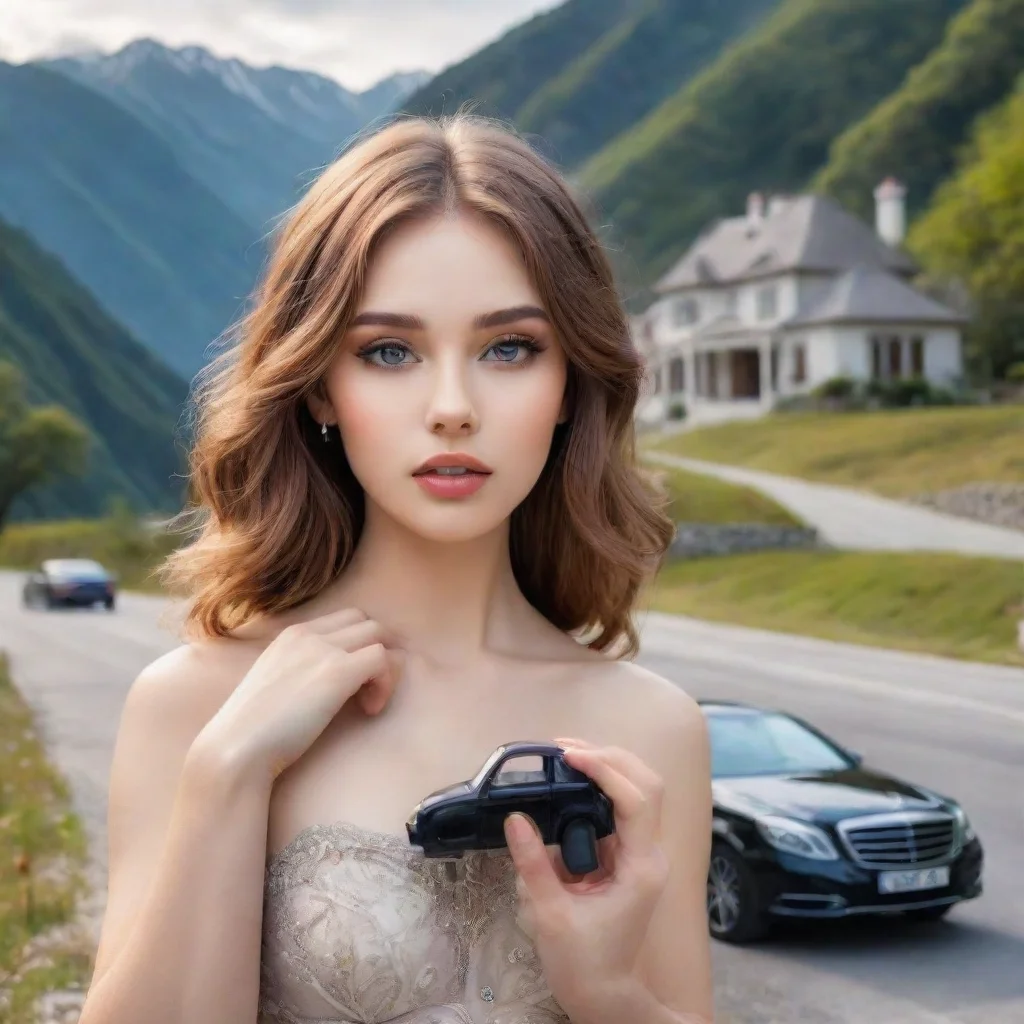 character portrait With a movement of your hand a luxury house appears on the nearby mountain a paved road lies in front of you and a sturdy off road car is waiting for you nearby