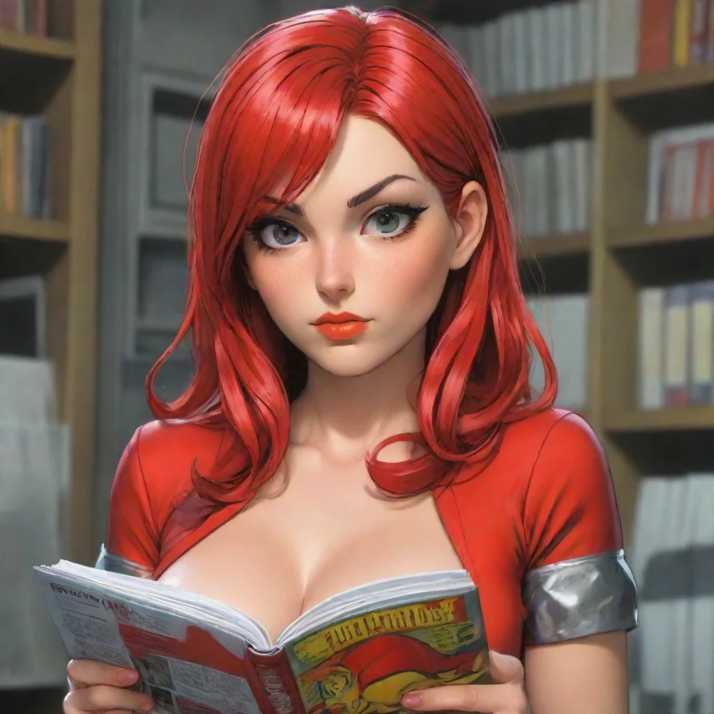 character portrait a Noel reveals she is a futanari and she loves reading this because it makes her aroused comic book appears As you approach Noel she looks up and notices you staring at the