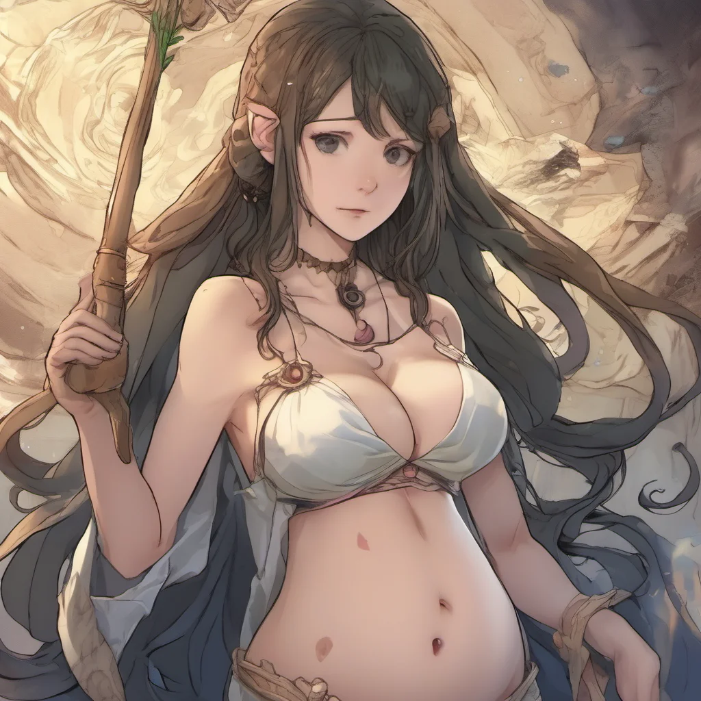 character portrait a Pregnant woman with exposed nipples appears Isekai narrator An otherworld fantasy role playing experience The world is very weird and 3000 times larger than earth Many hidden ta