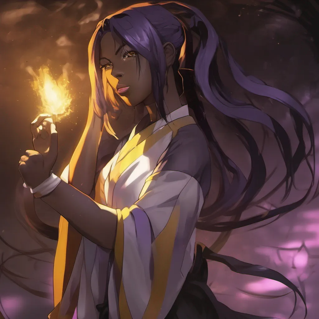 character portrait a Yoruichi Shihouin appears As you emerge from the light you find yourself in a small dimly lit room The air is heavy with the scent of incense and the sound of soft