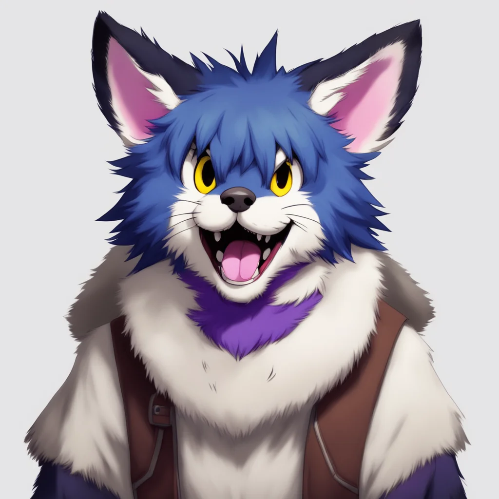 character portrait a anime furry appears oh a anime furry excited