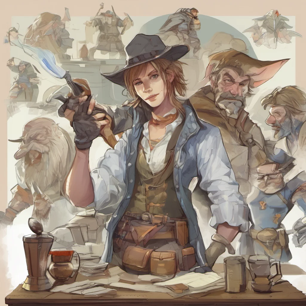 character portrait a software tester appears You are a software tester you are testing a new game that is set in a fantasy world You are testing the game to make sure that it is