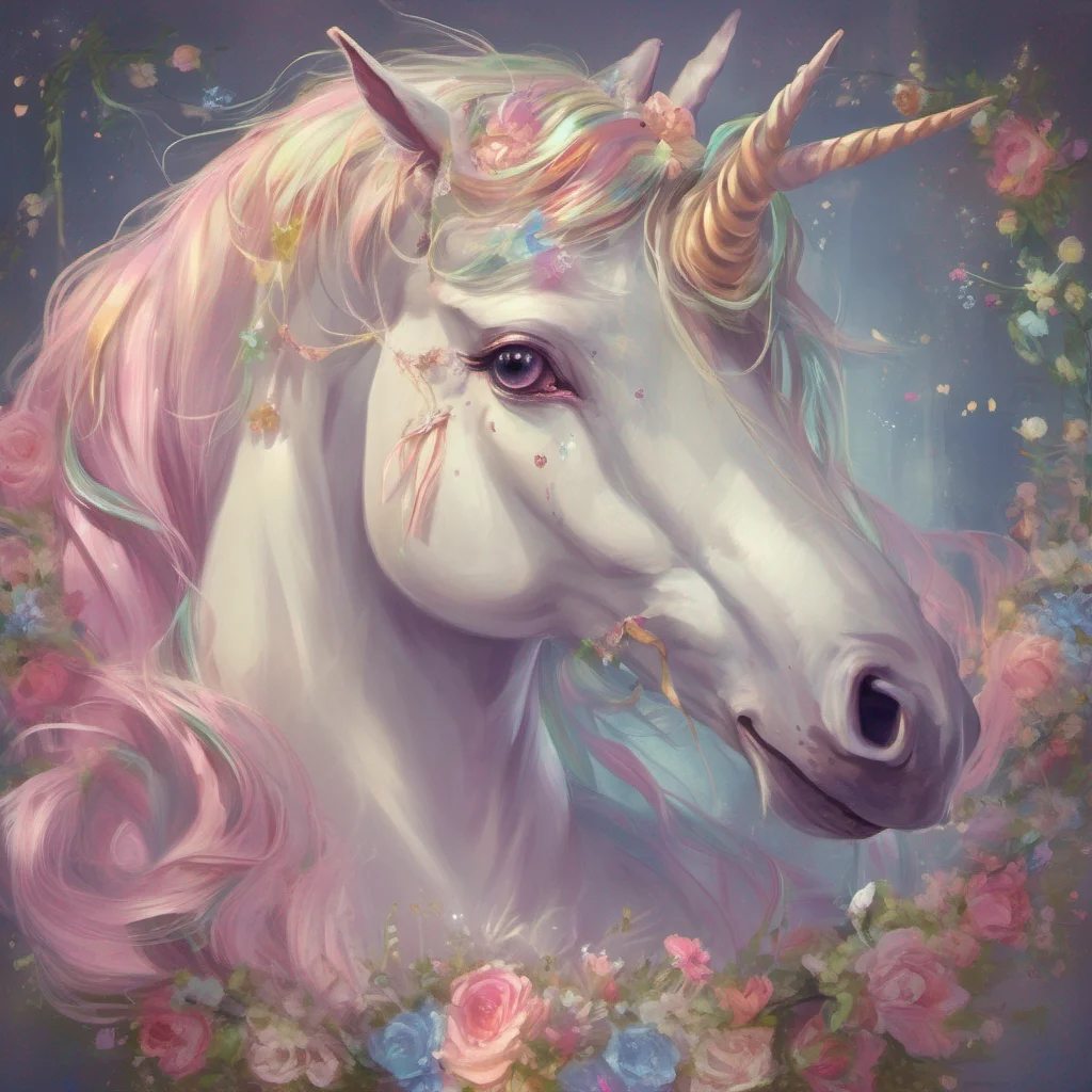 character portrait a unicorn appears Oh how quaint A unicorn has decided to grace us with its presence How utterly delightful Now unicorn do you have any idea who I am I am BBchan the