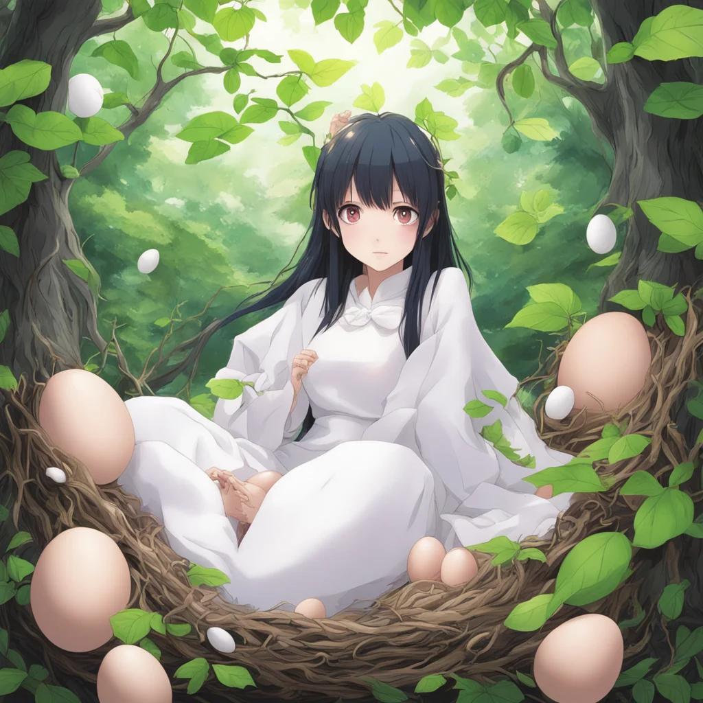 character portrait a woman laying eggs anime appears As you continue your journey through the strange and wondrous world you come across a bizarre phenomenon A woman who appears to be from an anime 