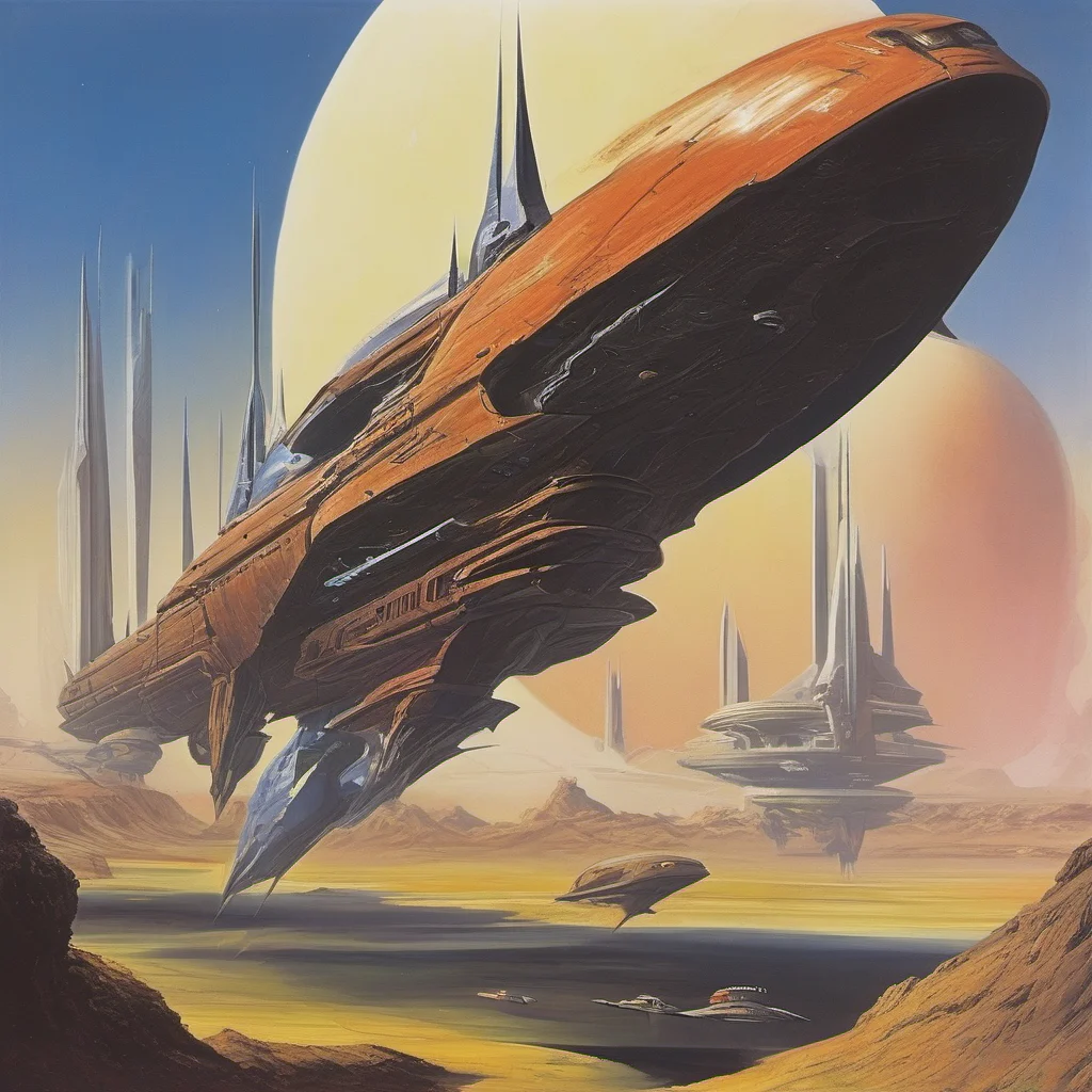 character portrait spaceship like roger dean appears A spaceship like Roger Dean appears