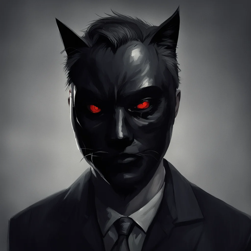 character portrait the next night mike hears a thudding sound he sees lovell covered in blood wearing a pure black cat mask thats a bit broken lovells eyes looking like a psychopath lovell disappear