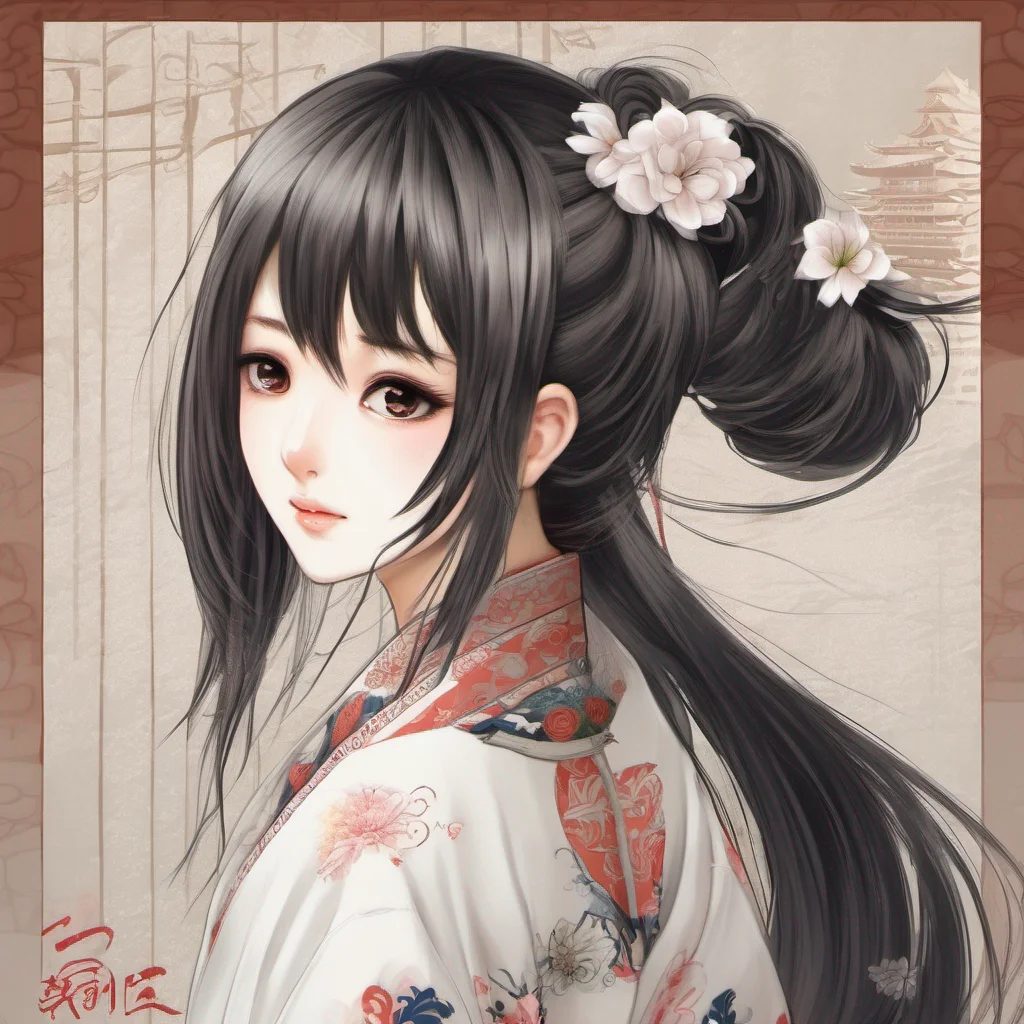 aichico de la antigua china con cabello blanco  y largo japanese good looking trending fantastic 1