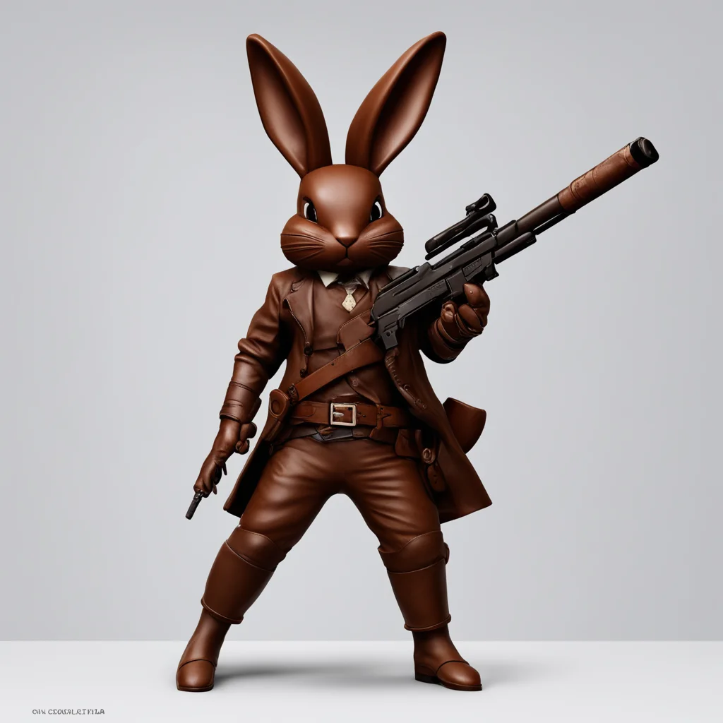 aichocolate bunny gunslinger confident engaging wow artstation art 3