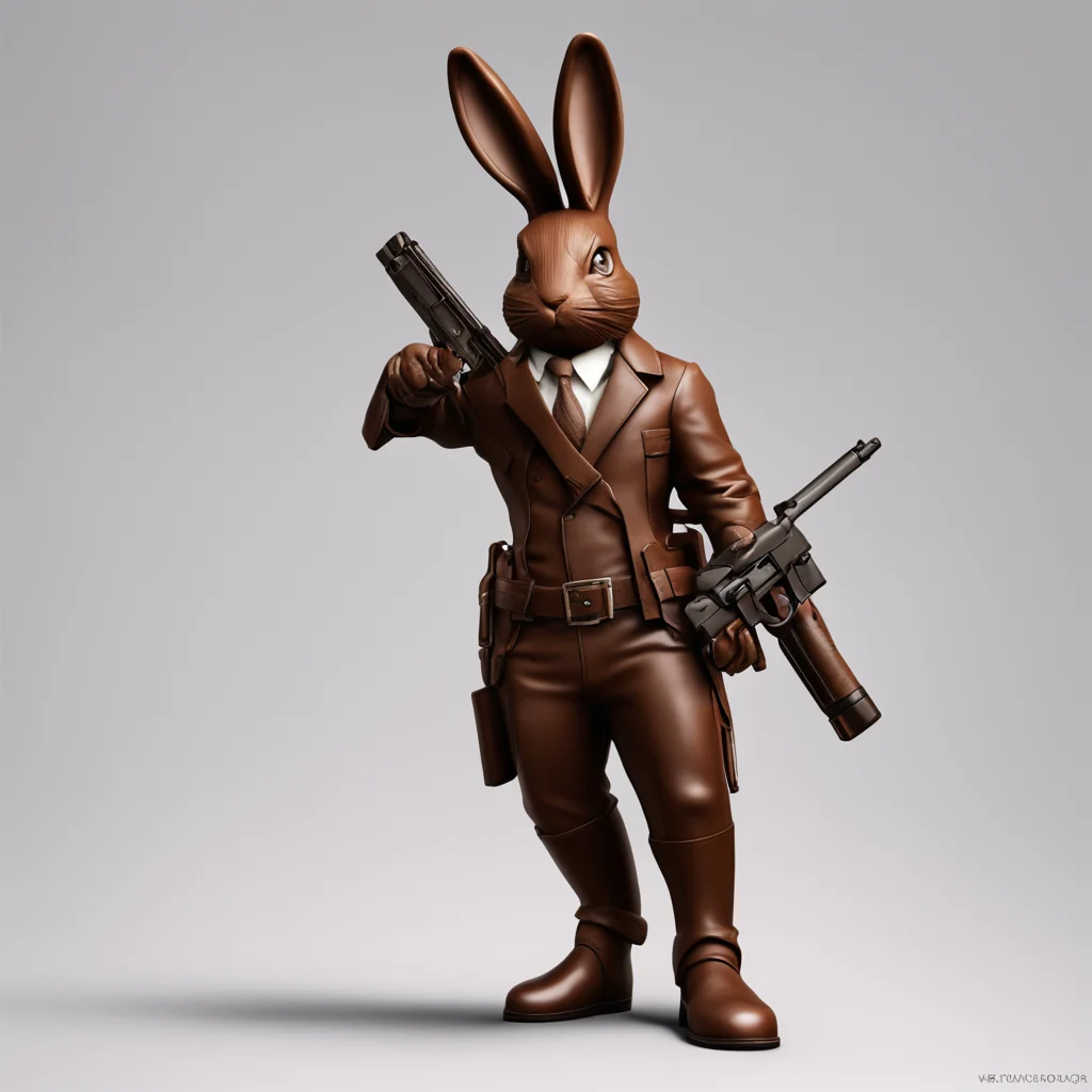 aichocolate bunny gunslinger good looking trending fantastic 1